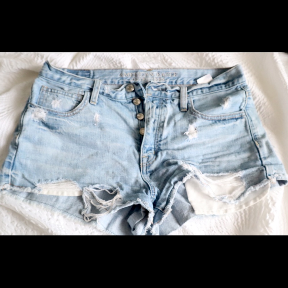 Blue Jean Festival High Rise Jean Shorts AEO
